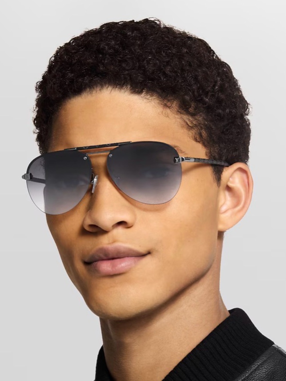 Louis Vuitton Gray Aviator clockwise canvas sunglassses
